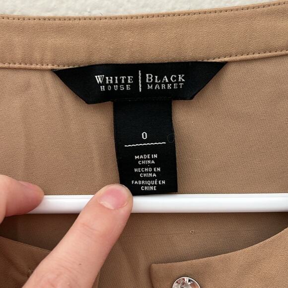 White House Black Market Button Down Sleeveless Duster | Size 0 - Picture 5 of 9